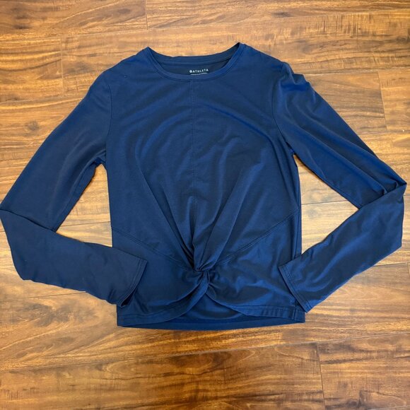 Athleta Women's Essence Twist Top Activewear Size S Yoga Workout‎ Thumbholes - Picture 7 of 11
